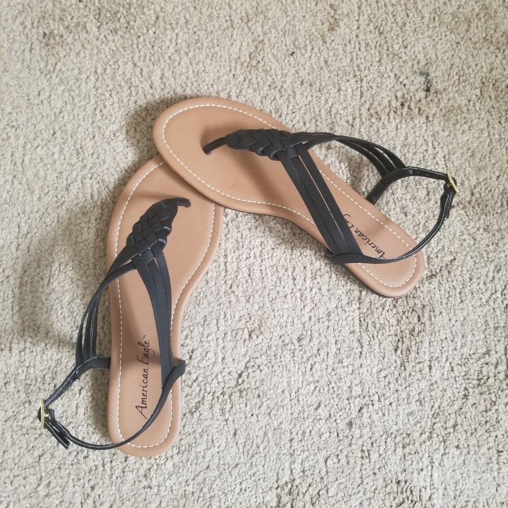 American Eagle | Black Strapy Sandals | CLEARANCE